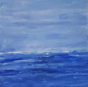 ocean painting blue calming calm peaceful abstract