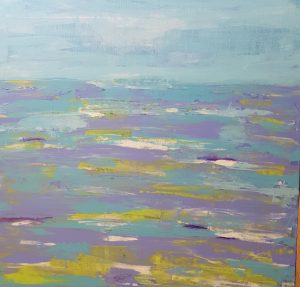 Abstract seascape ocean painting