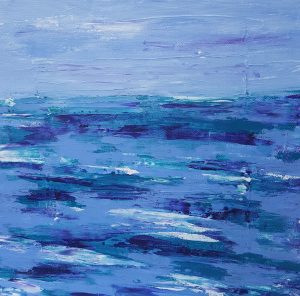 abstract landscape purple ocean